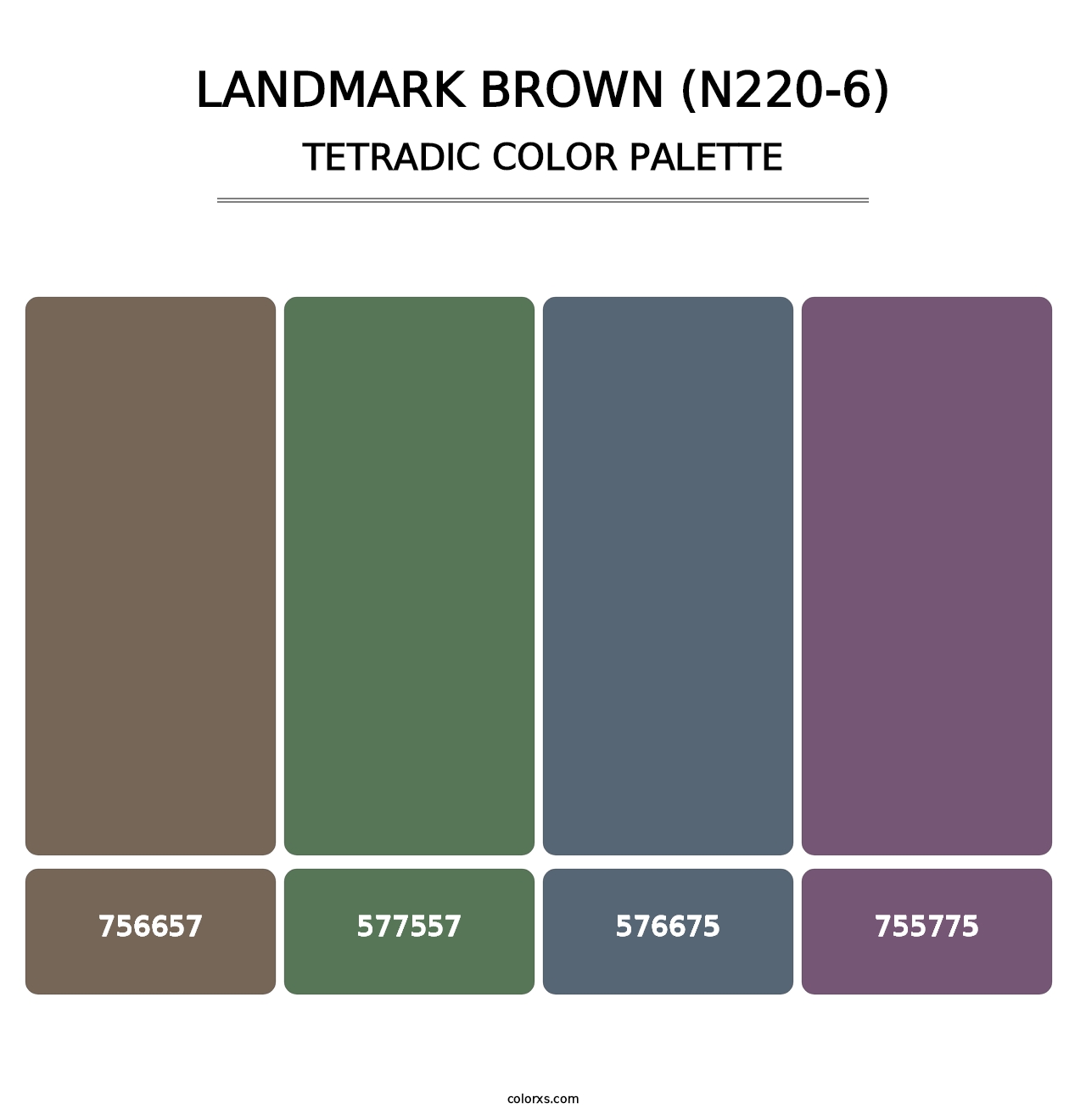 Landmark Brown (N220-6) - Tetradic Color Palette