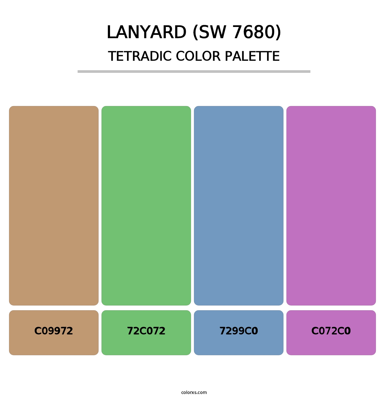 Lanyard (SW 7680) - Tetradic Color Palette