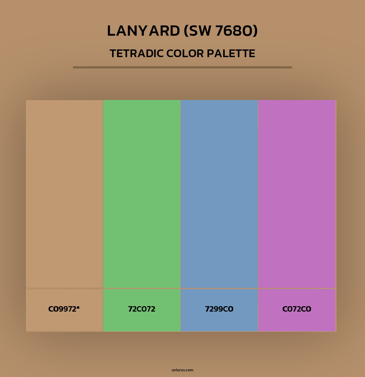 Lanyard (SW 7680) - Tetradic Color Palette