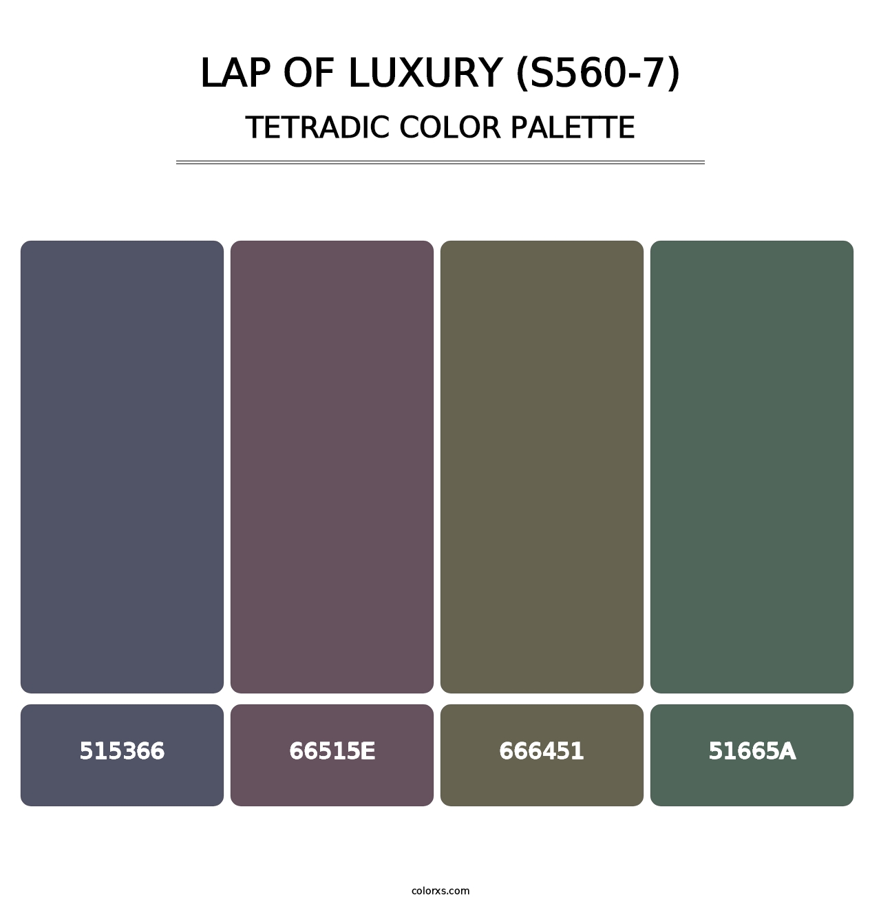Lap Of Luxury (S560-7) - Tetradic Color Palette
