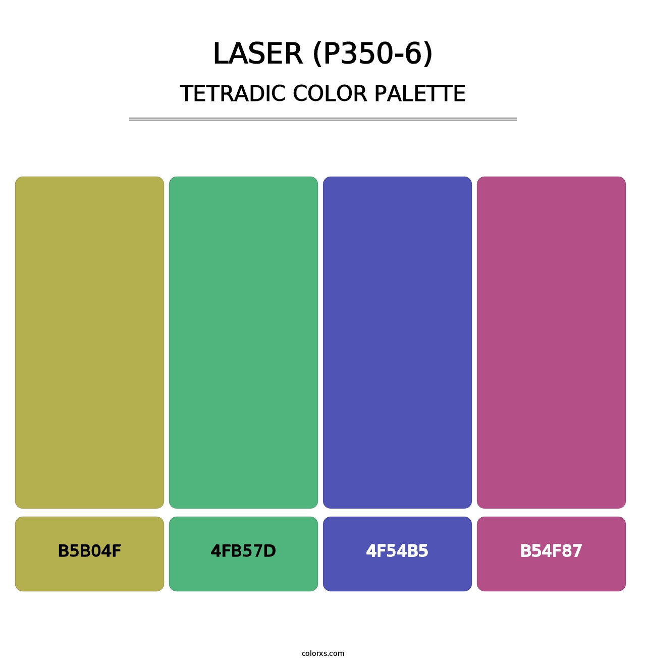 Laser (P350-6) - Tetradic Color Palette
