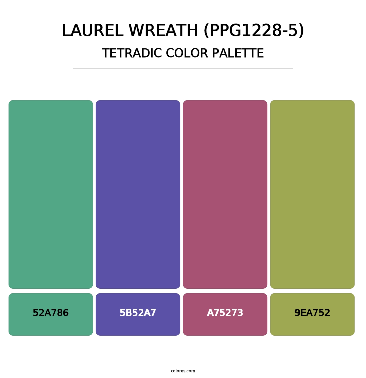 Laurel Wreath (PPG1228-5) - Tetradic Color Palette