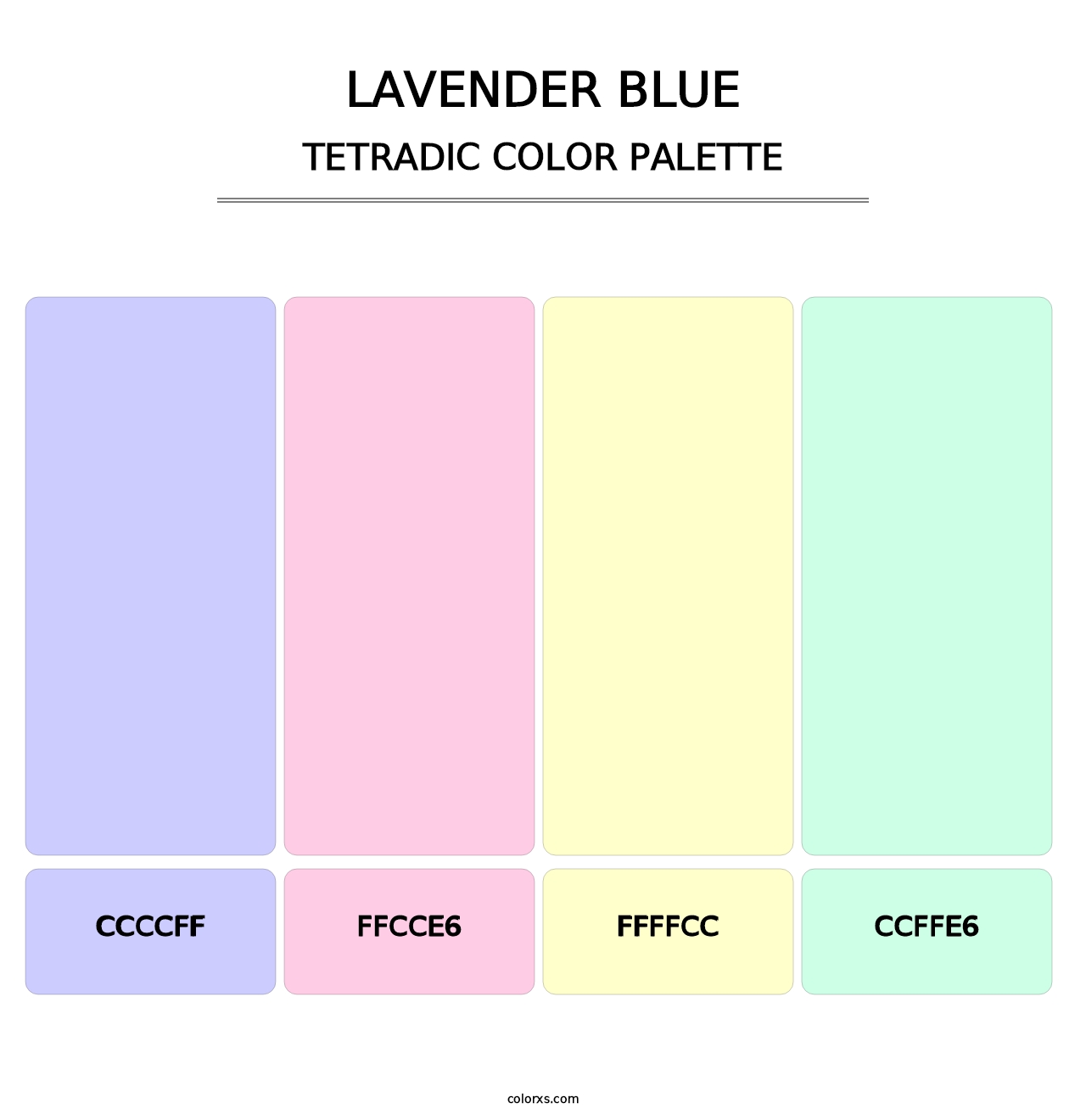 Lavender Blue - Tetradic Color Palette