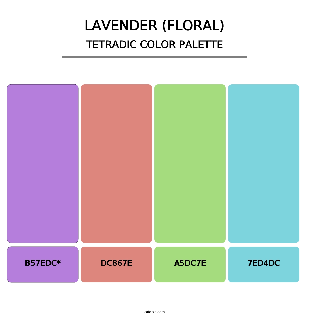 Lavender (Floral) - Tetradic Color Palette