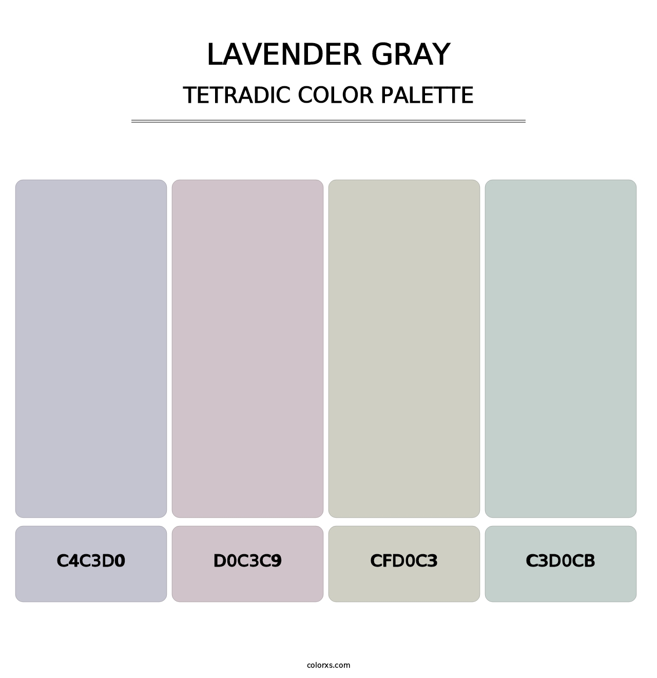 Lavender Gray - Tetradic Color Palette