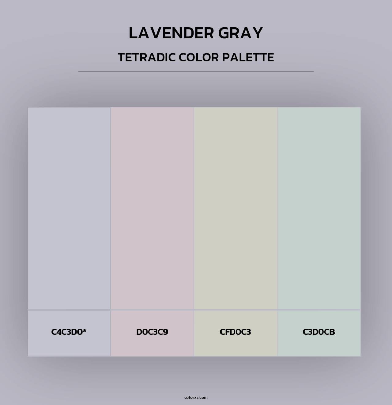 Lavender Gray - Tetradic Color Palette