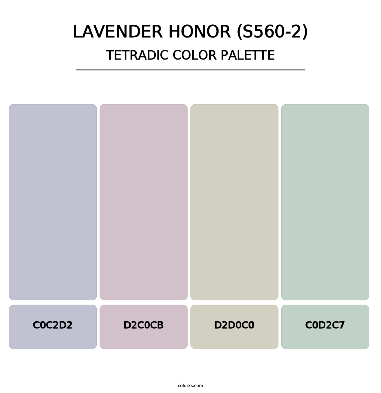 Lavender Honor (S560-2) - Tetradic Color Palette