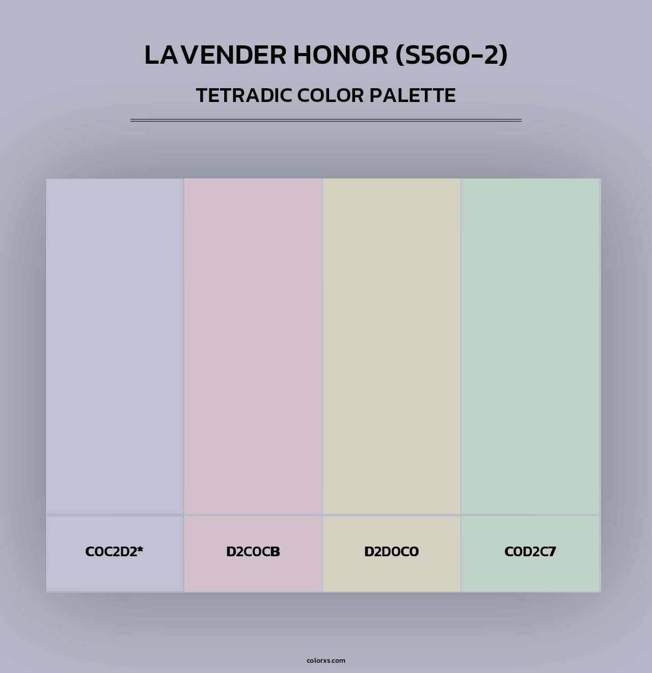 Lavender Honor (S560-2) - Tetradic Color Palette