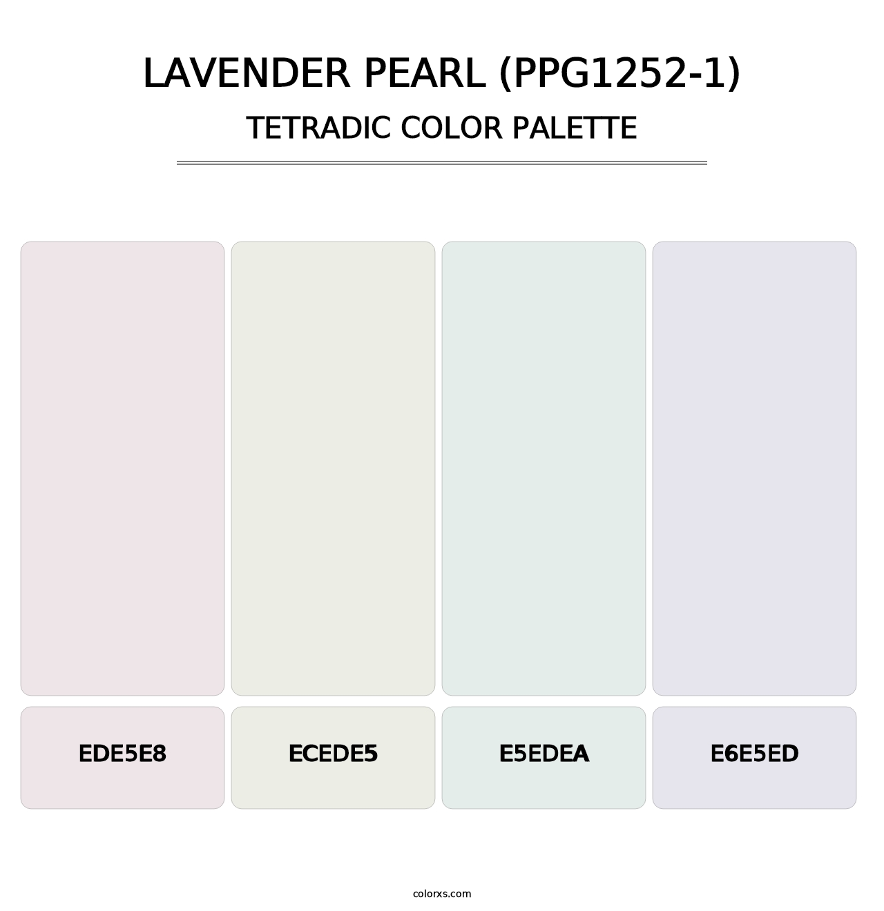 Lavender Pearl (PPG1252-1) - Tetradic Color Palette