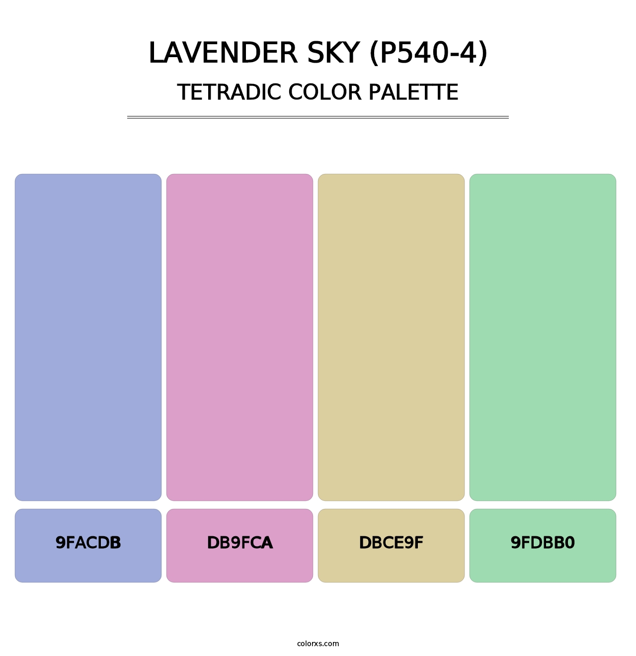 Lavender Sky (P540-4) - Tetradic Color Palette