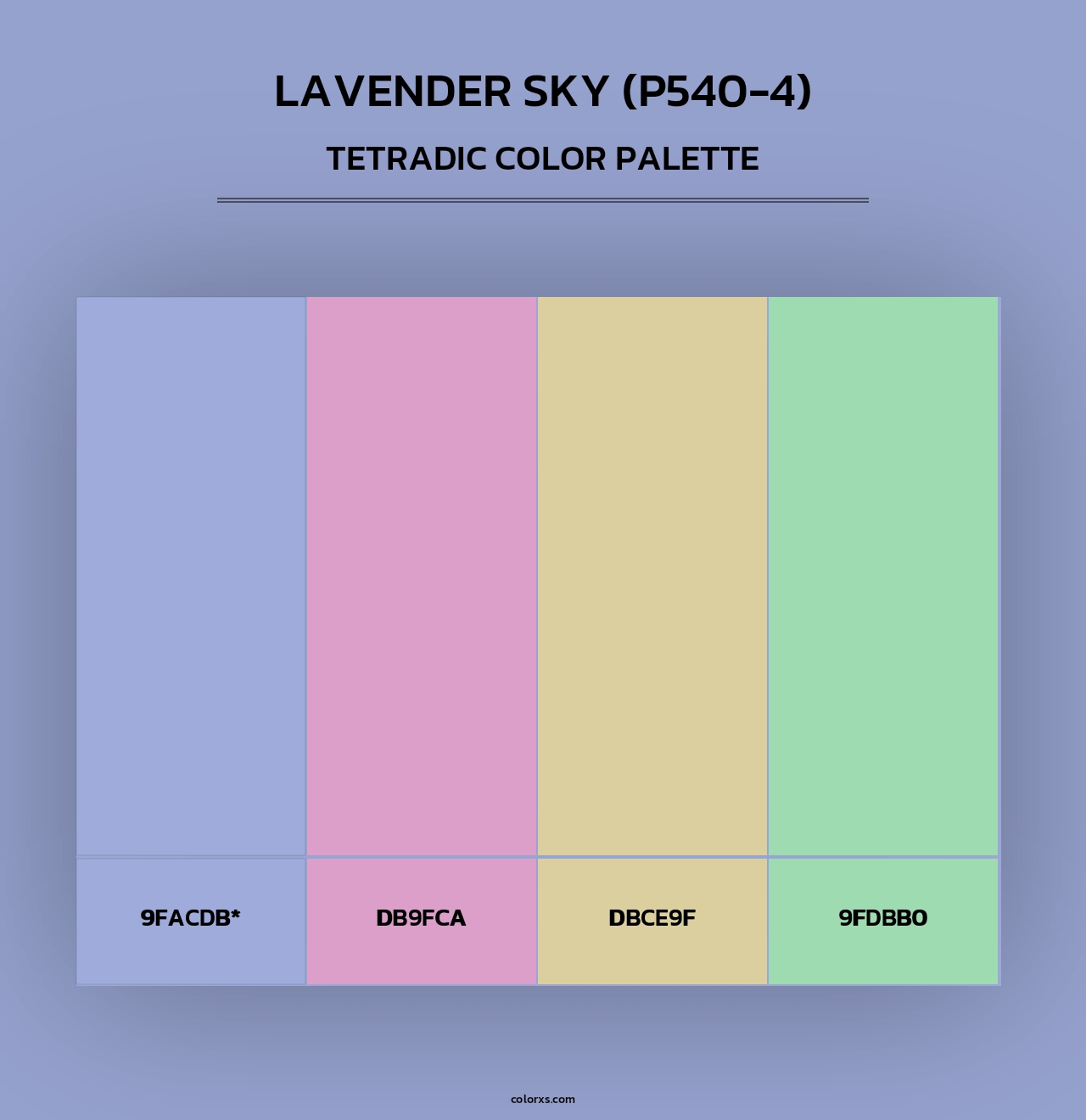 Lavender Sky (P540-4) - Tetradic Color Palette