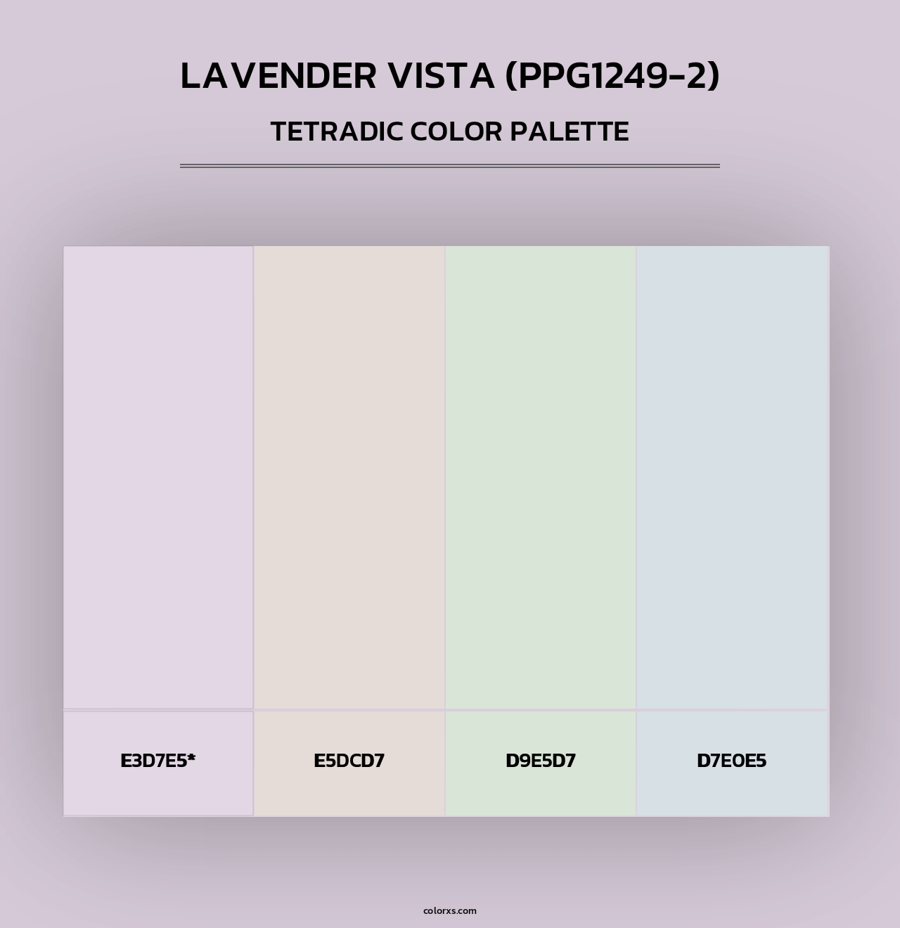 Lavender Vista (PPG1249-2) - Tetradic Color Palette