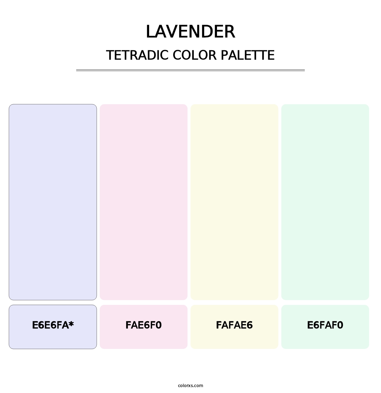 Lavender - Tetradic Color Palette