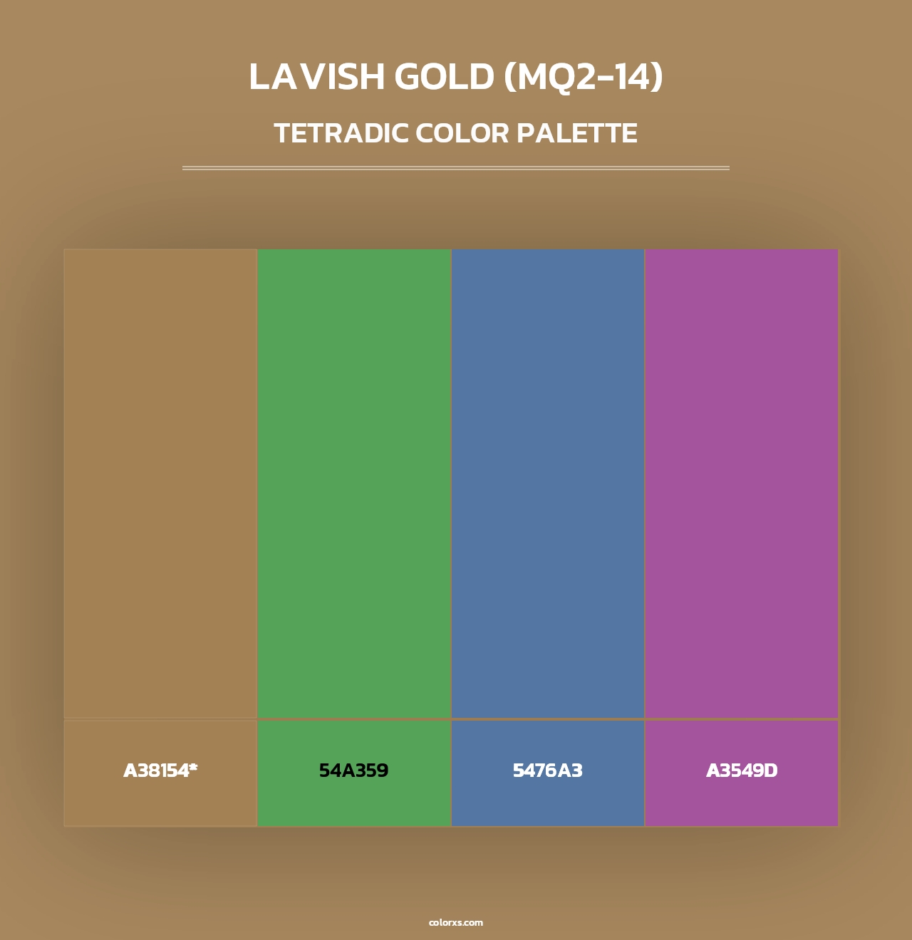 Lavish Gold (MQ2-14) - Tetradic Color Palette