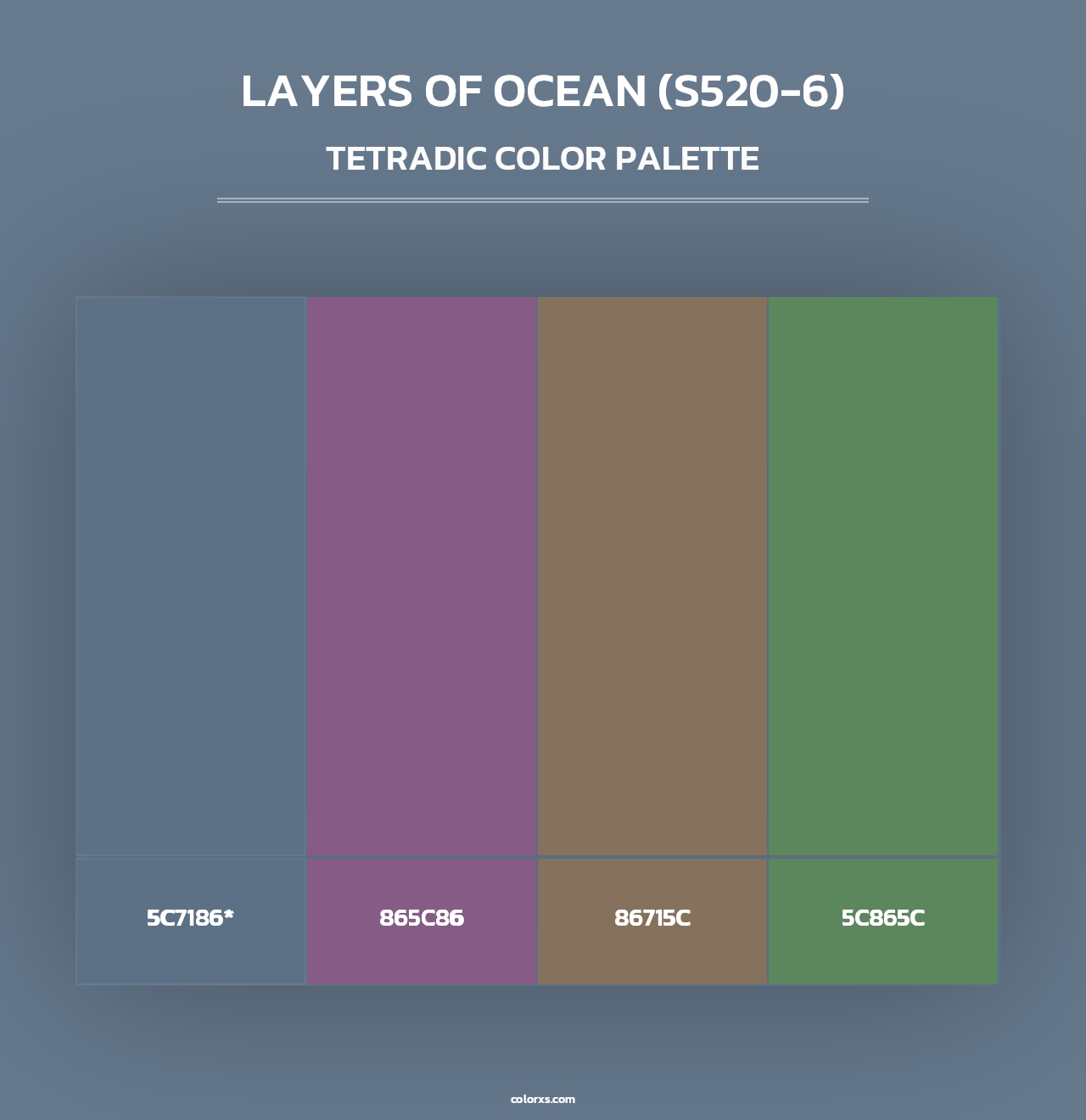 Layers Of Ocean (S520-6) - Tetradic Color Palette