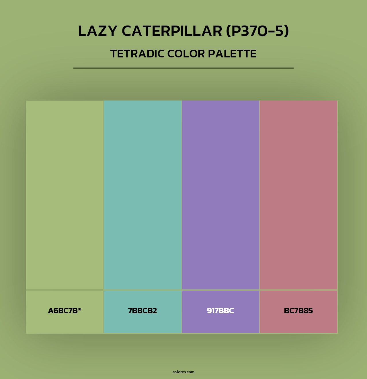 Lazy Caterpillar (P370-5) - Tetradic Color Palette