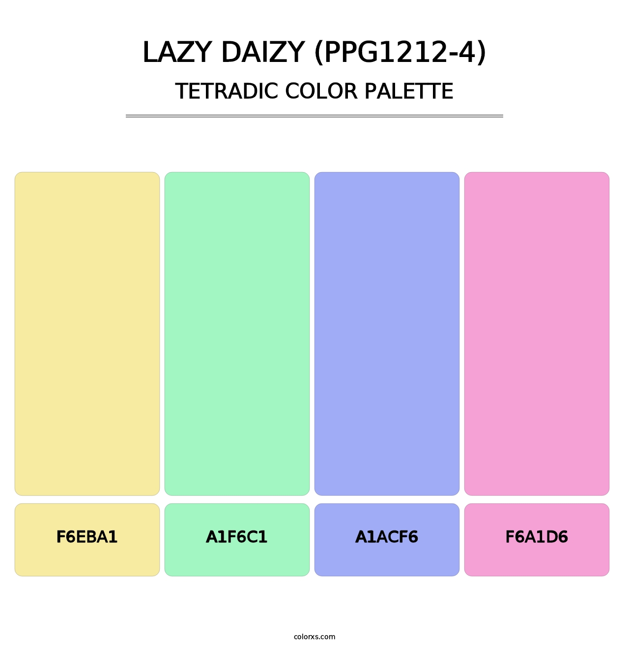 Lazy Daizy (PPG1212-4) - Tetradic Color Palette