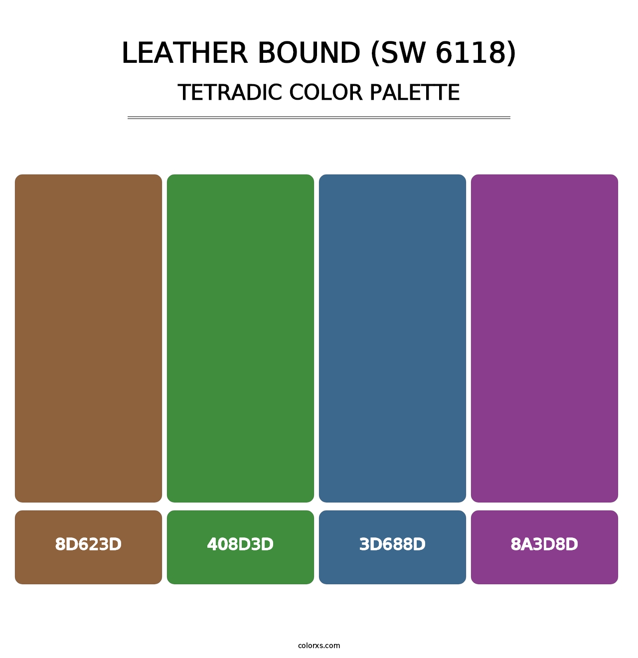 Leather Bound (SW 6118) - Tetradic Color Palette