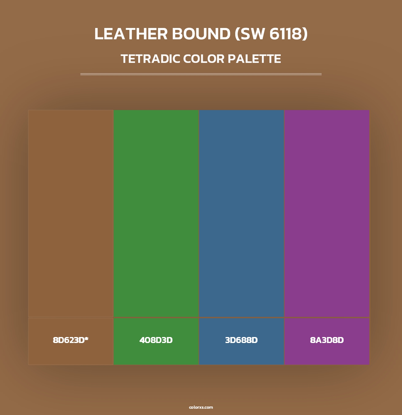 Leather Bound (SW 6118) - Tetradic Color Palette