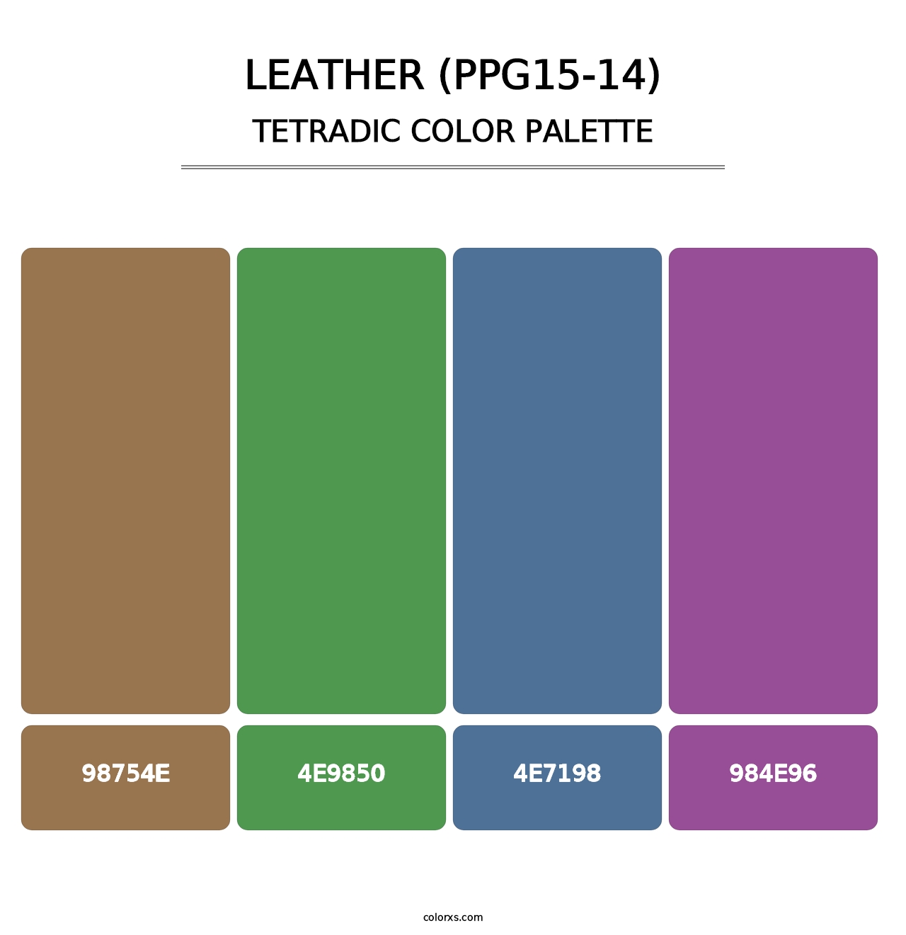 Leather (PPG15-14) - Tetradic Color Palette