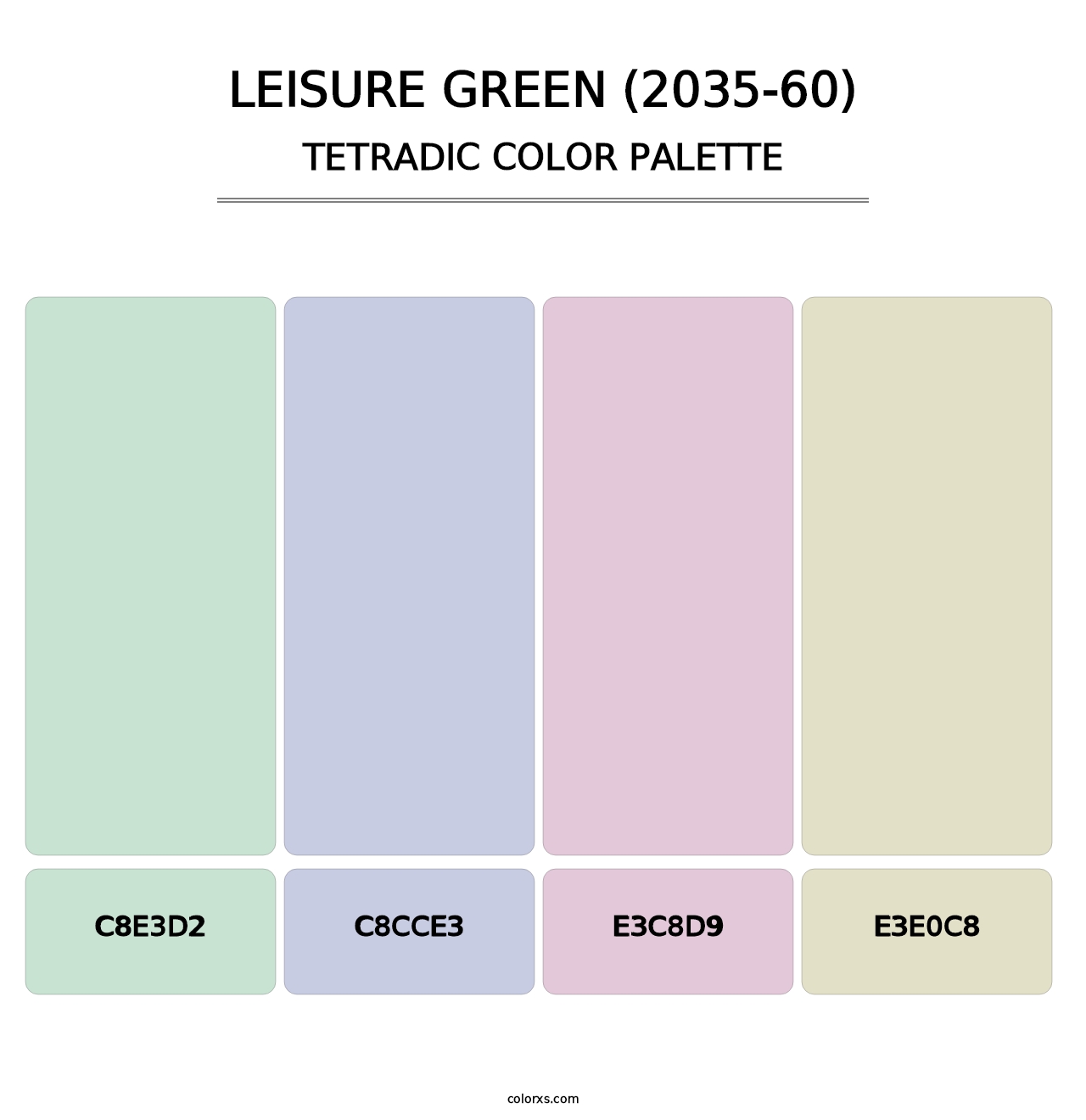 Leisure Green (2035-60) - Tetradic Color Palette