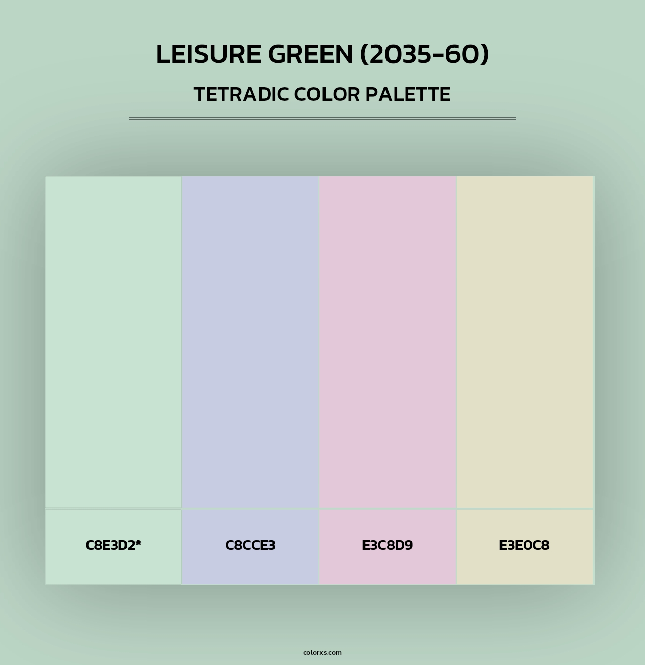 Leisure Green (2035-60) - Tetradic Color Palette
