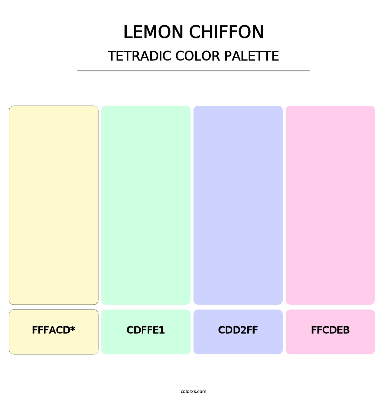 Lemon Chiffon - Tetradic Color Palette