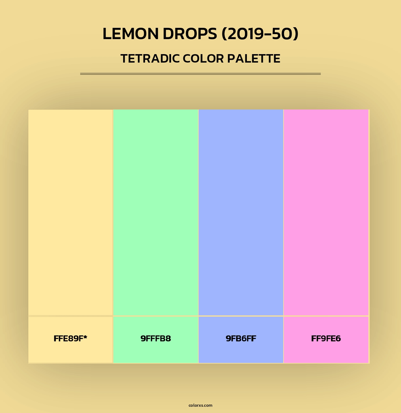 Lemon Drops (2019-50) - Tetradic Color Palette