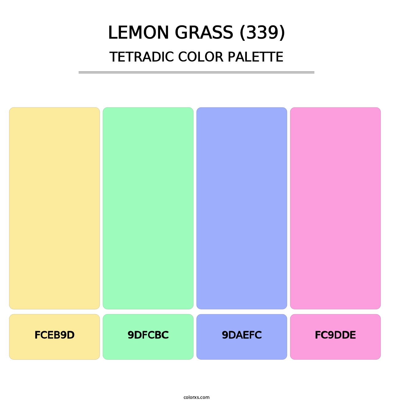 Lemon Grass (339) - Tetradic Color Palette