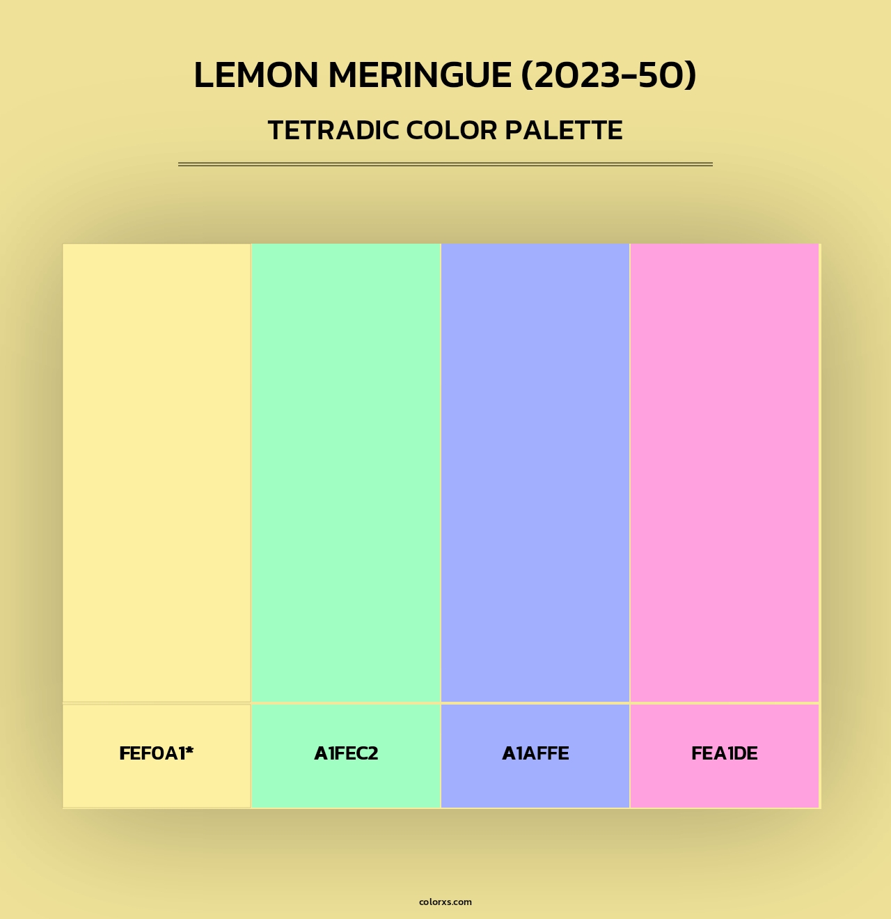 Lemon Meringue (2023-50) - Tetradic Color Palette