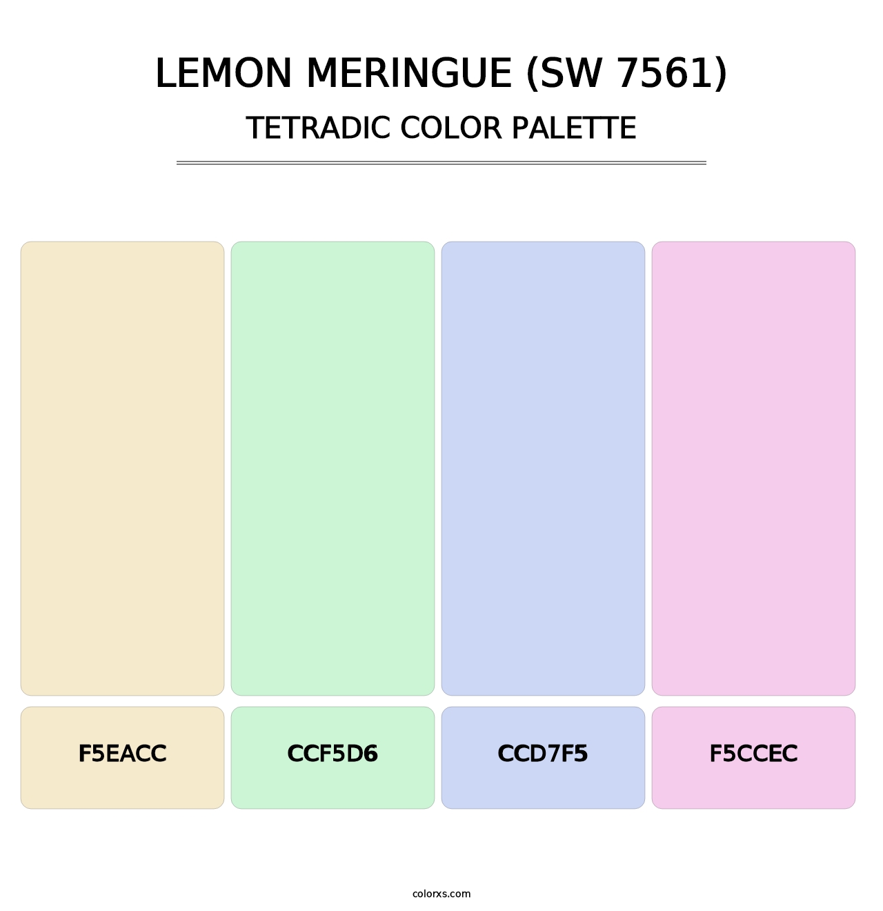 Lemon Meringue (SW 7561) - Tetradic Color Palette