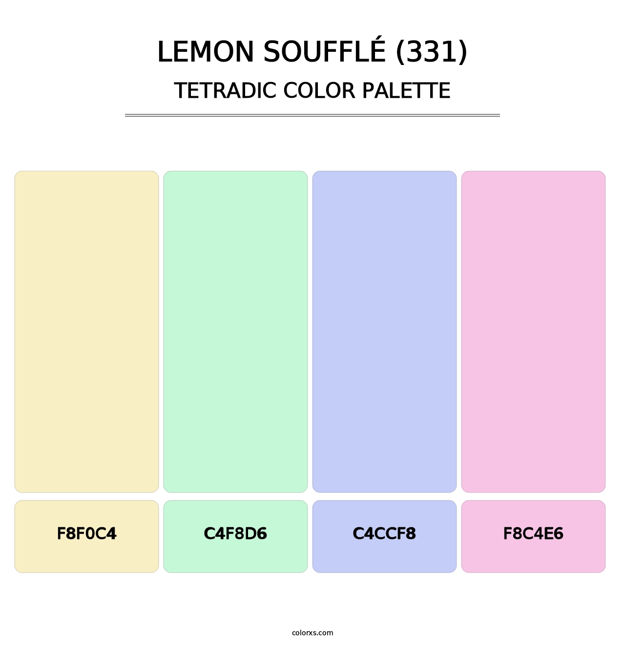 Lemon Soufflé (331) - Tetradic Color Palette
