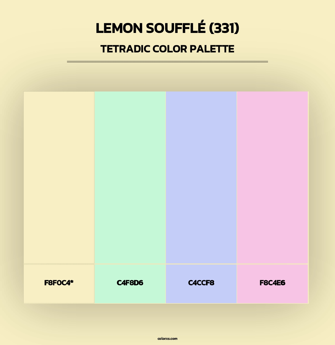 Lemon Soufflé (331) - Tetradic Color Palette