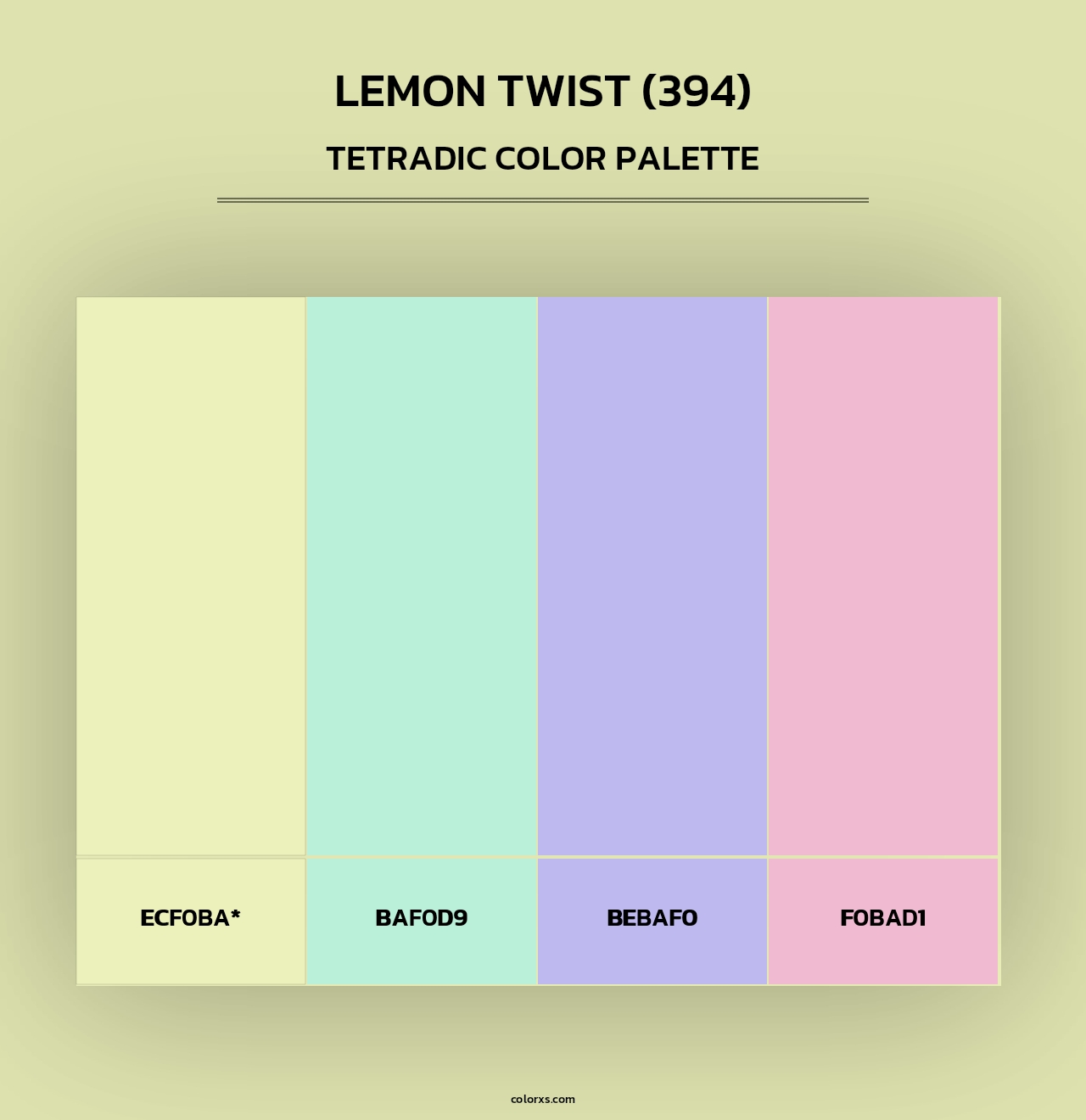 Lemon Twist (394) - Tetradic Color Palette