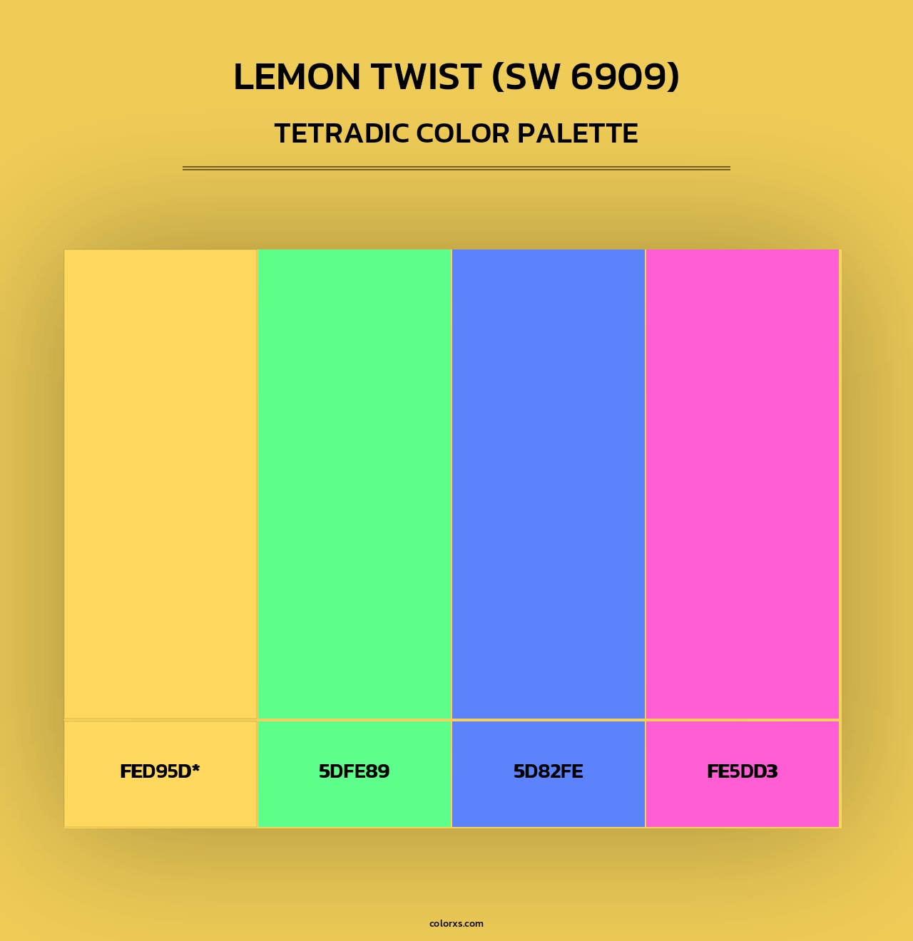 Lemon Twist (SW 6909) - Tetradic Color Palette