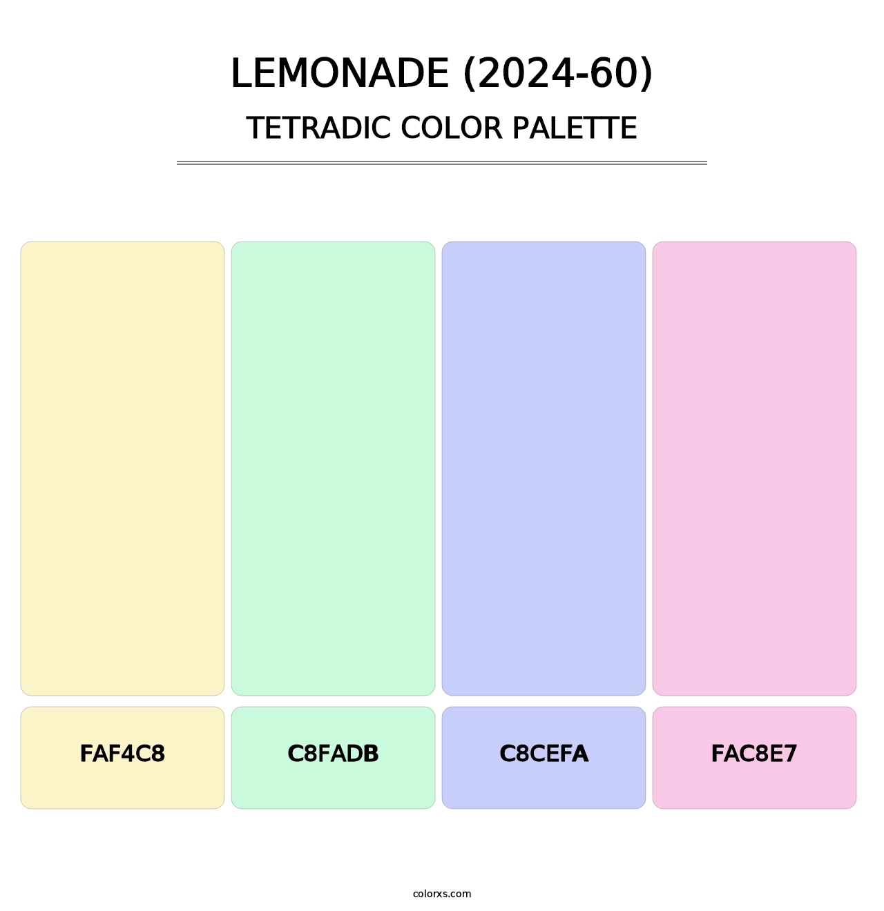 Lemonade (2024-60) - Tetradic Color Palette