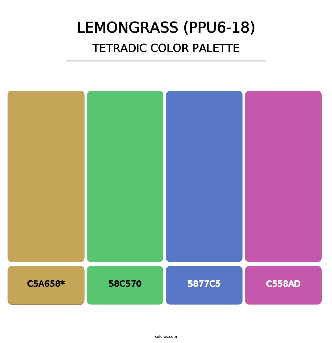 Lemongrass (PPU6-18) - Tetradic Color Palette