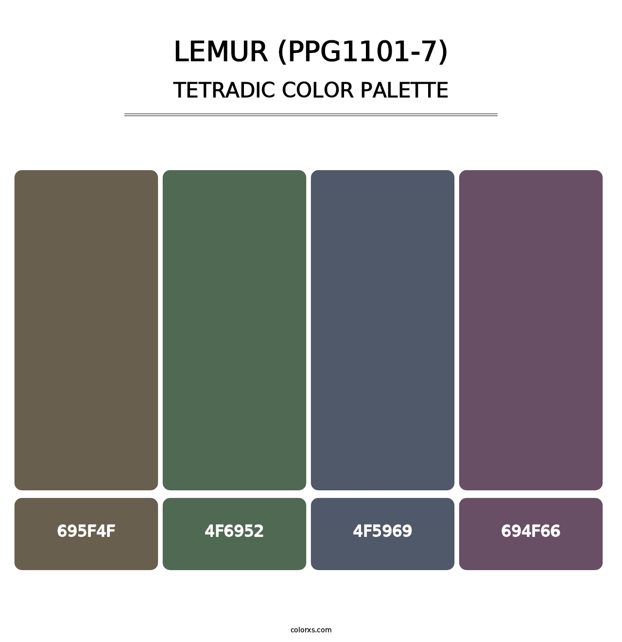 Lemur (PPG1101-7) - Tetradic Color Palette