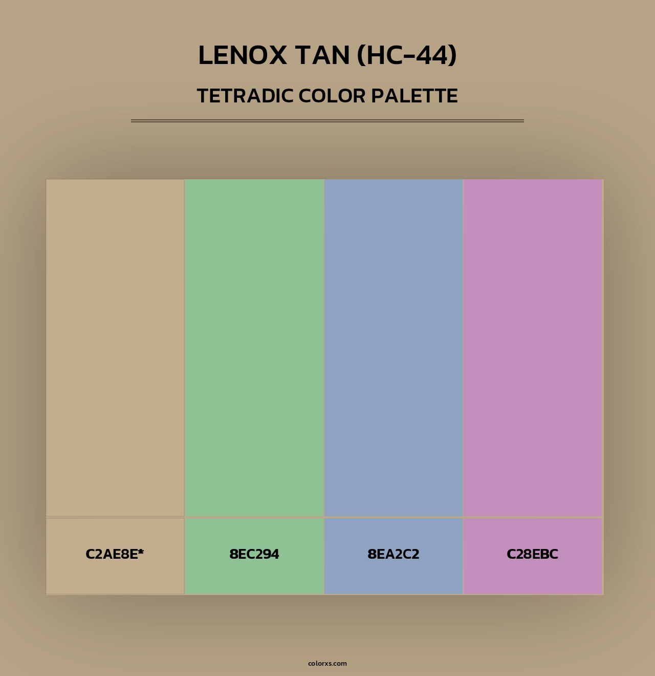 Lenox Tan (HC-44) - Tetradic Color Palette