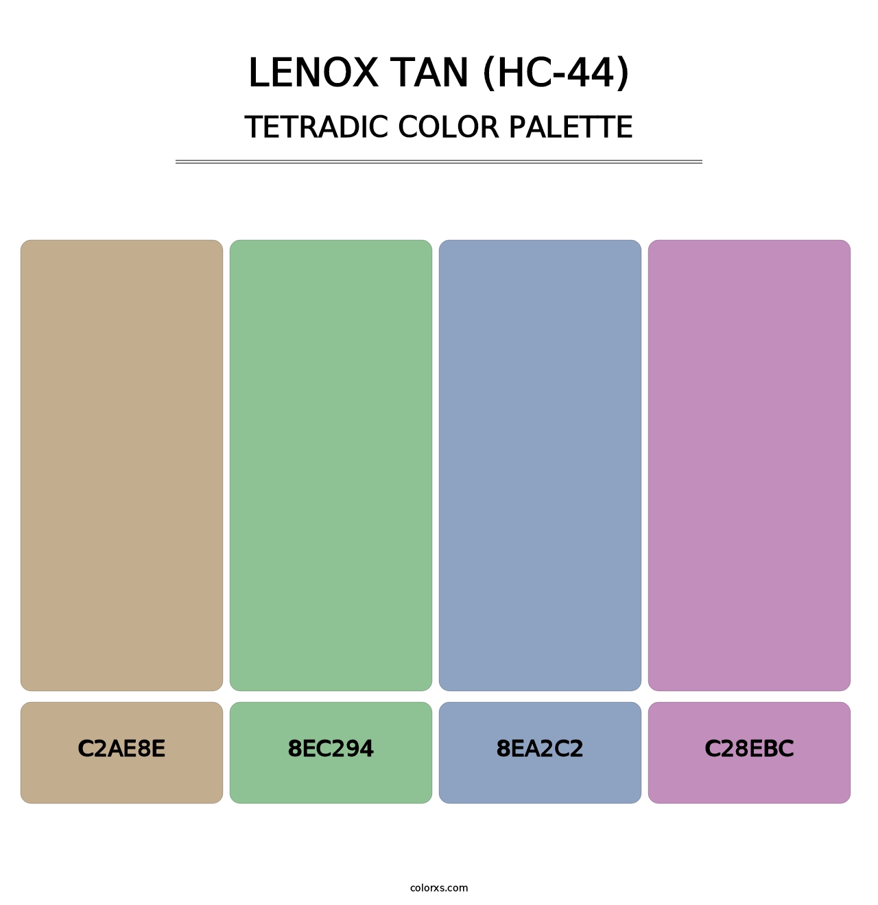 Lenox Tan (HC-44) - Tetradic Color Palette
