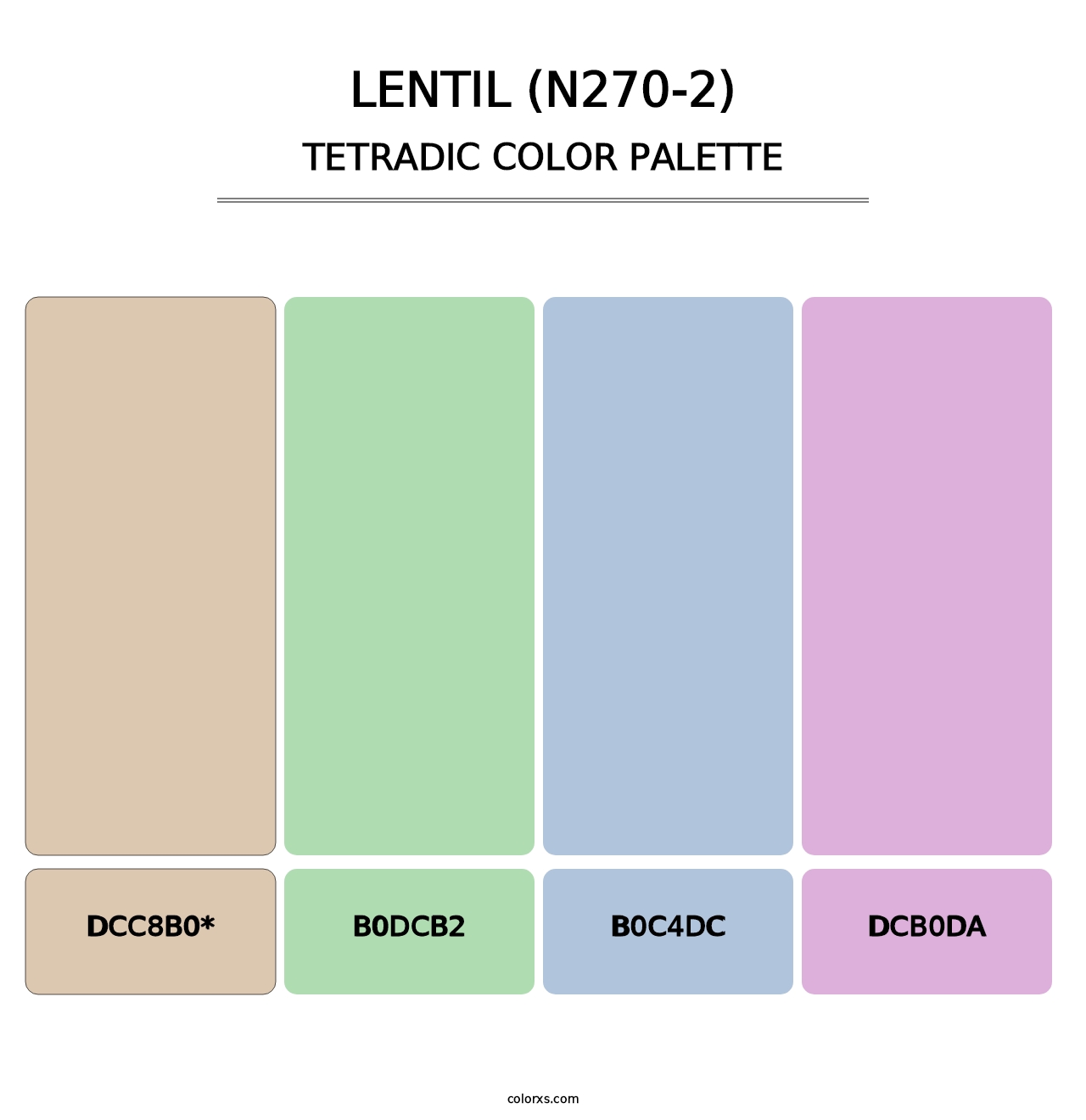 Lentil (N270-2) - Tetradic Color Palette