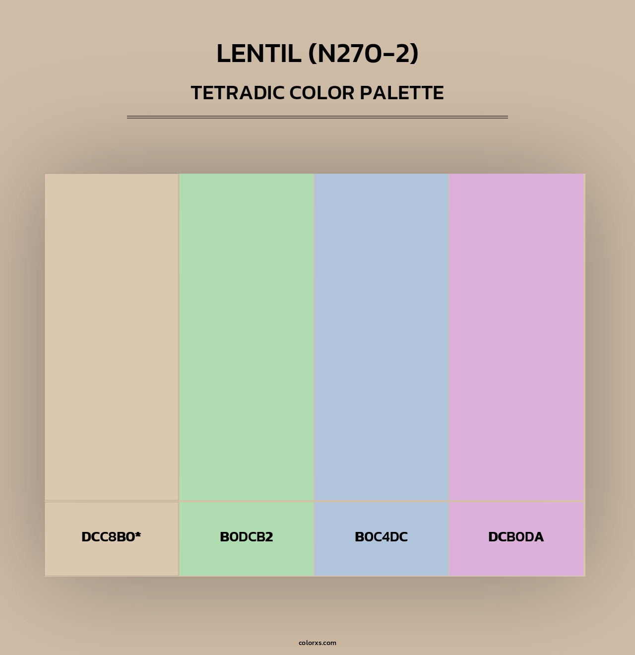 Lentil (N270-2) - Tetradic Color Palette
