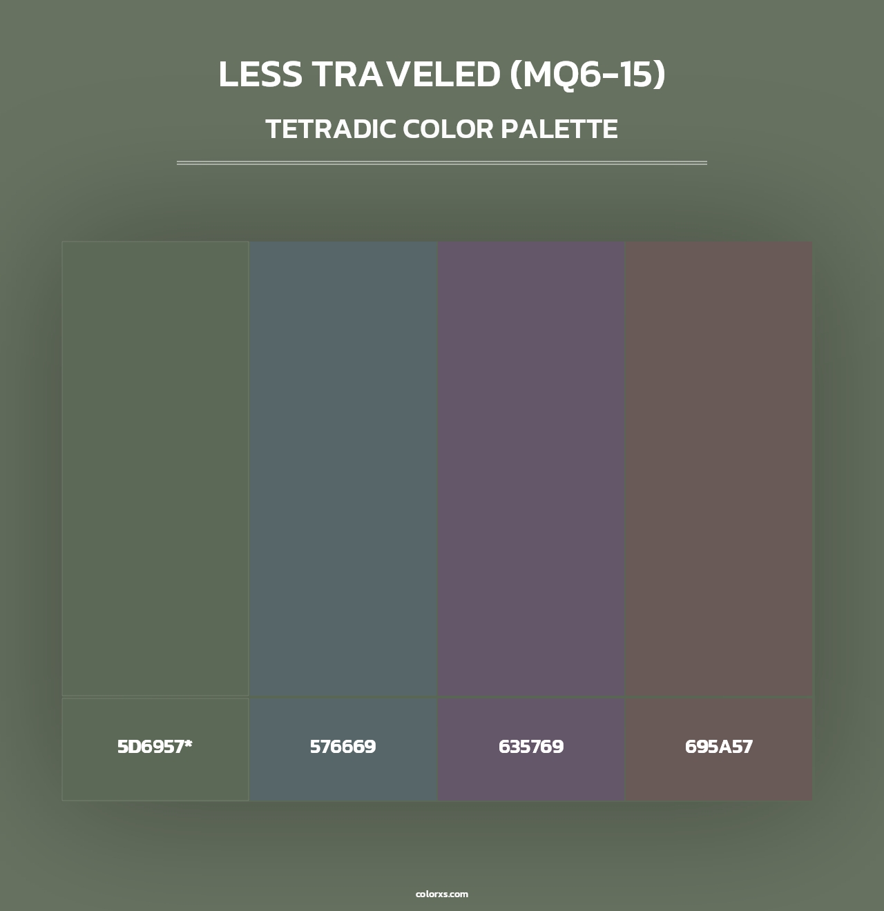 Less Traveled (MQ6-15) - Tetradic Color Palette