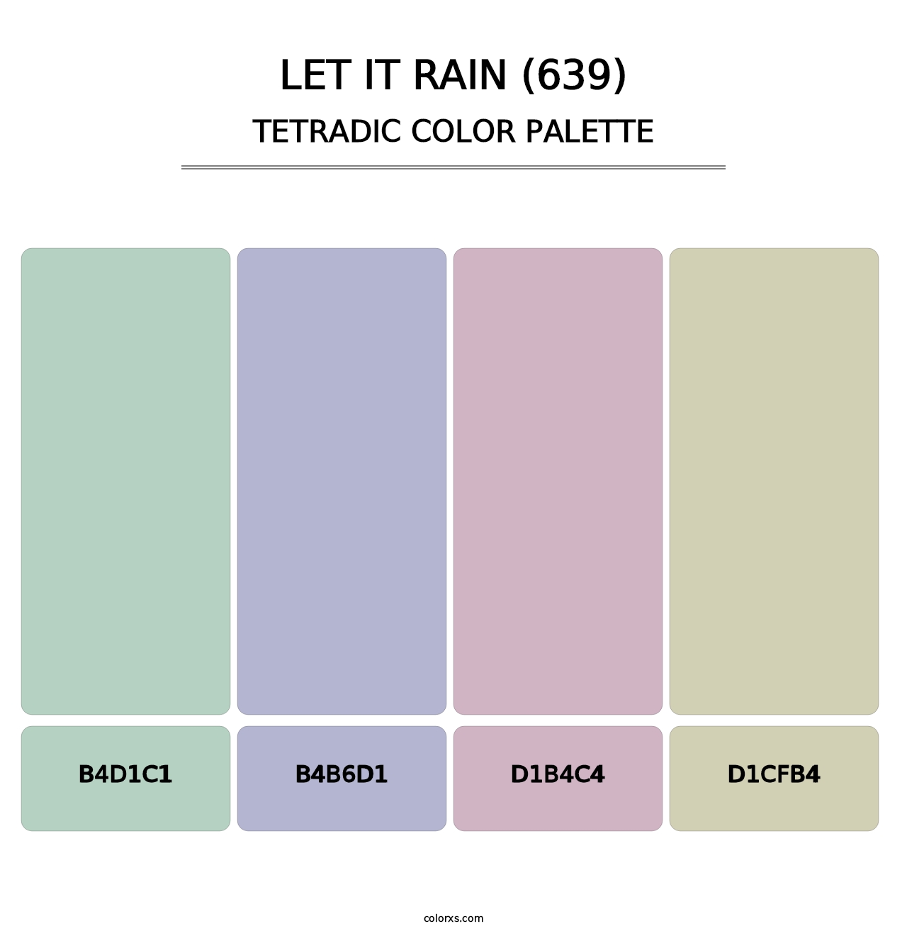 Let It Rain (639) - Tetradic Color Palette