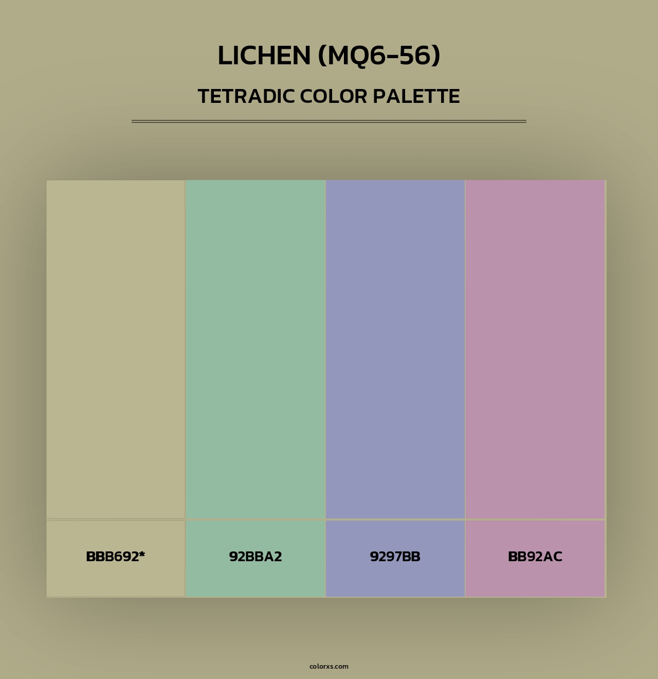 Lichen (MQ6-56) - Tetradic Color Palette