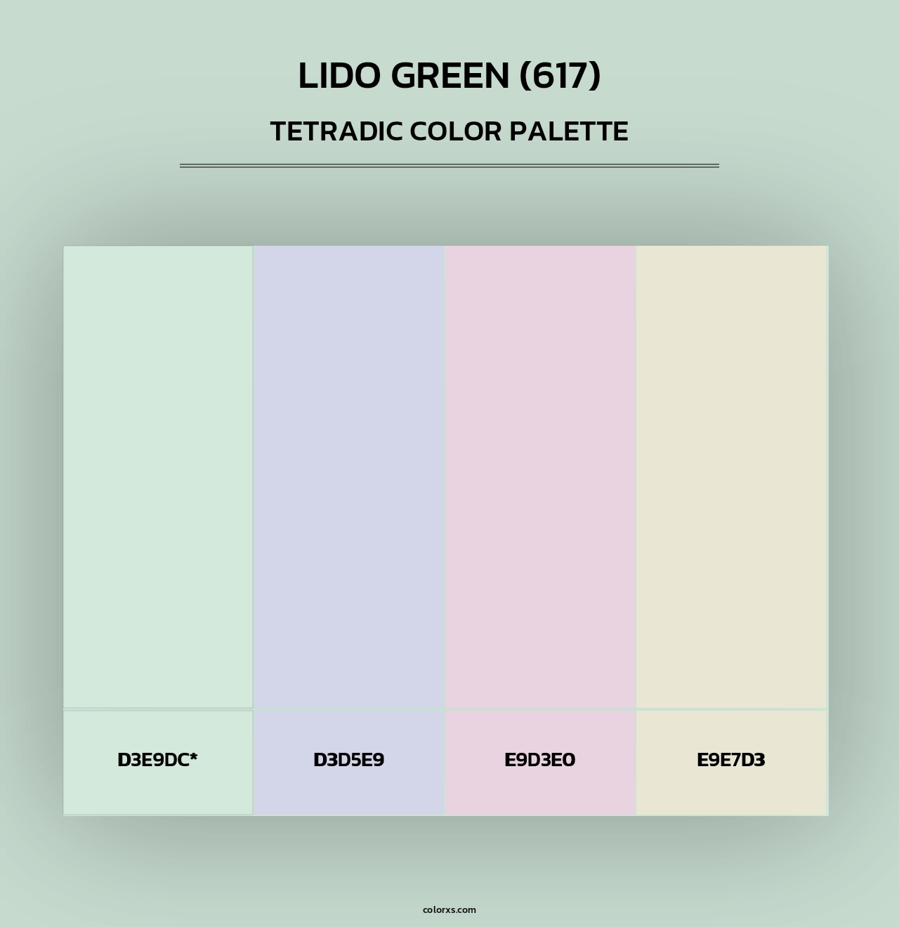 Lido Green (617) - Tetradic Color Palette