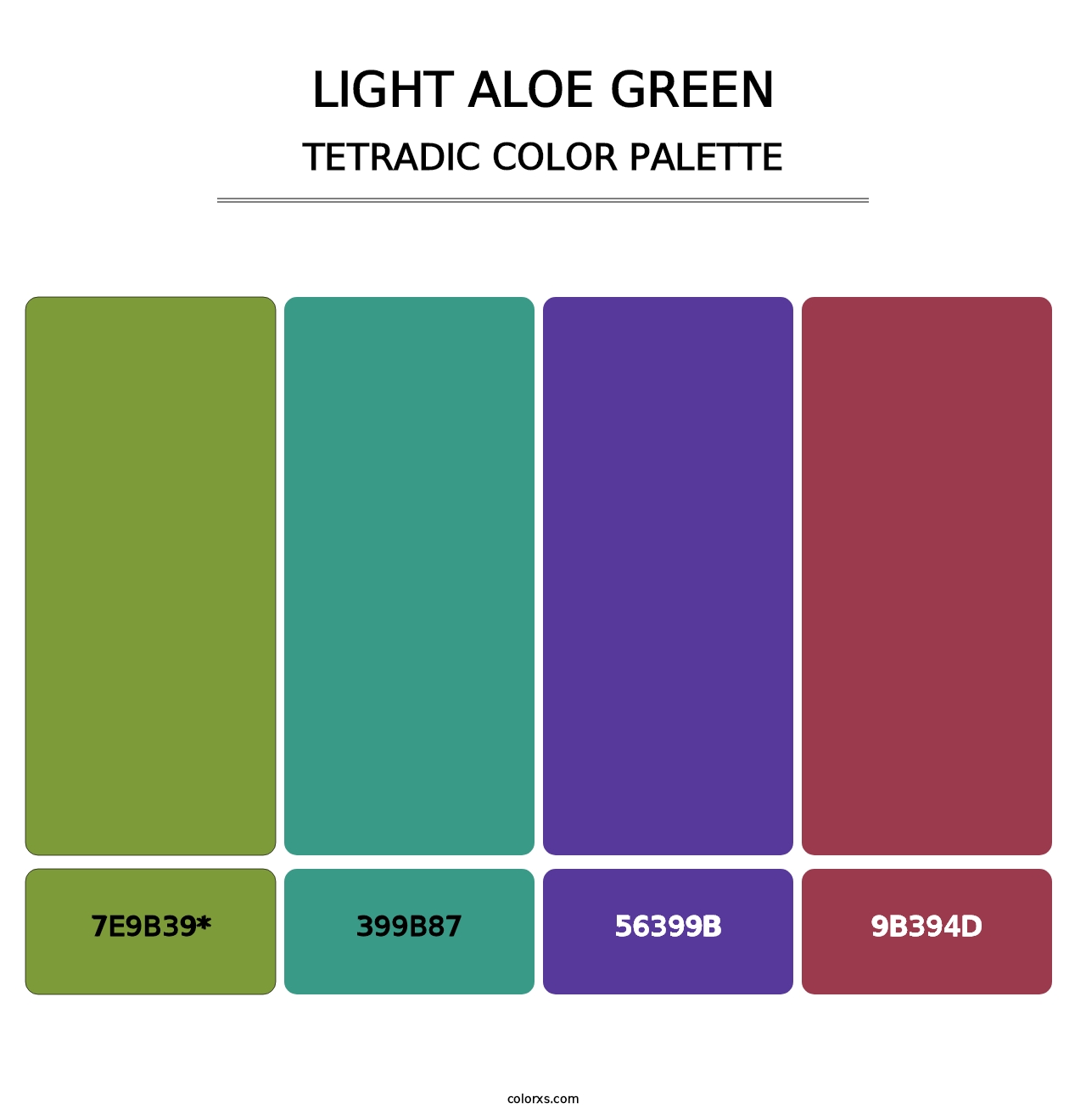 Light Aloe Green - Tetradic Color Palette