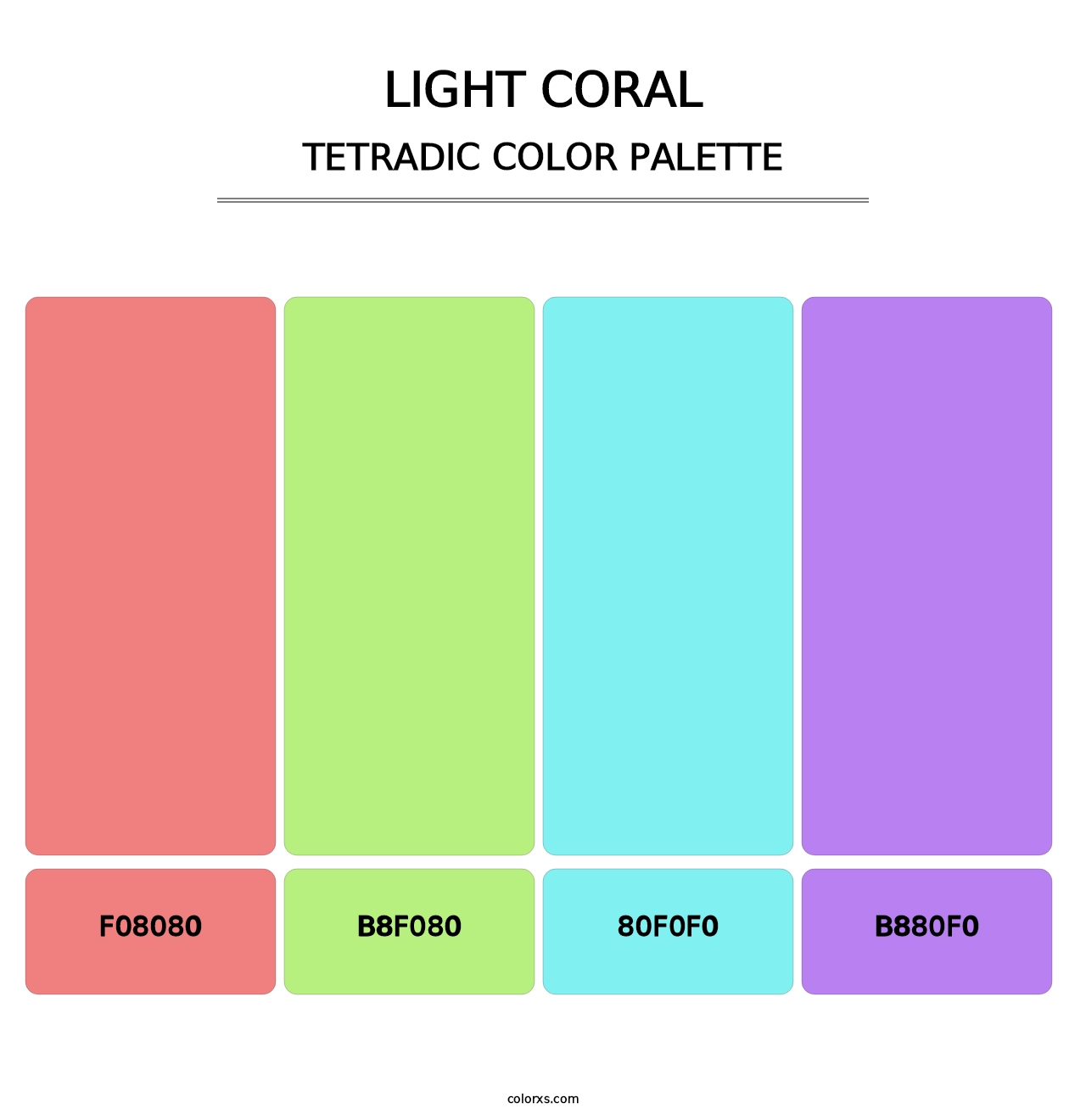 Light Coral - Tetradic Color Palette