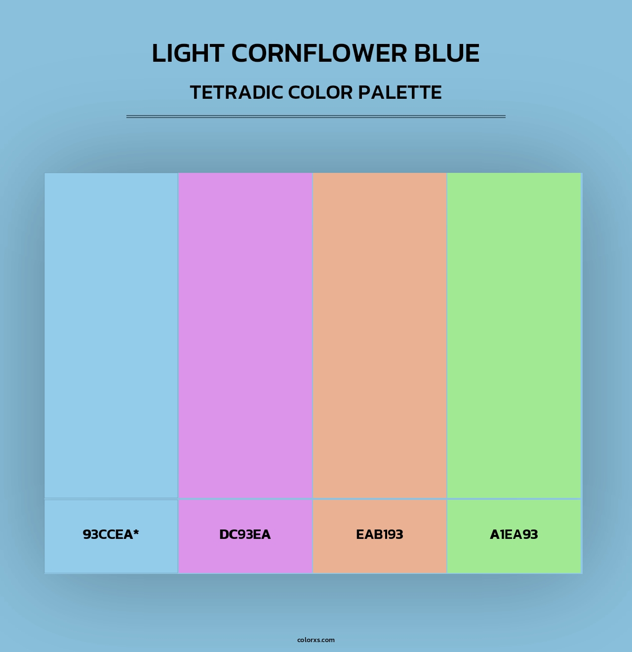 Light Cornflower Blue - Tetradic Color Palette