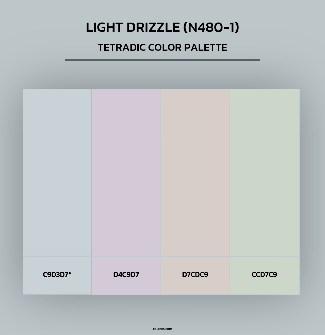 Light Drizzle (N480-1) - Tetradic Color Palette
